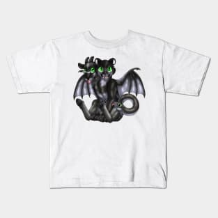 Chimera Cubs: Black Caracal Kids T-Shirt